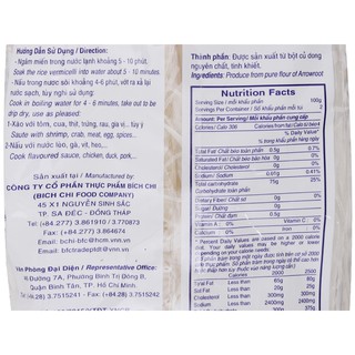 Miến cao cấp Bích Chi gói 200g