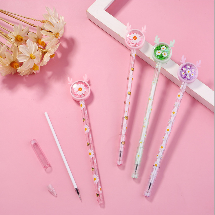 Bút mực gel mini trang trí sừng hươu dễ thương sáng tạo cho học sinh