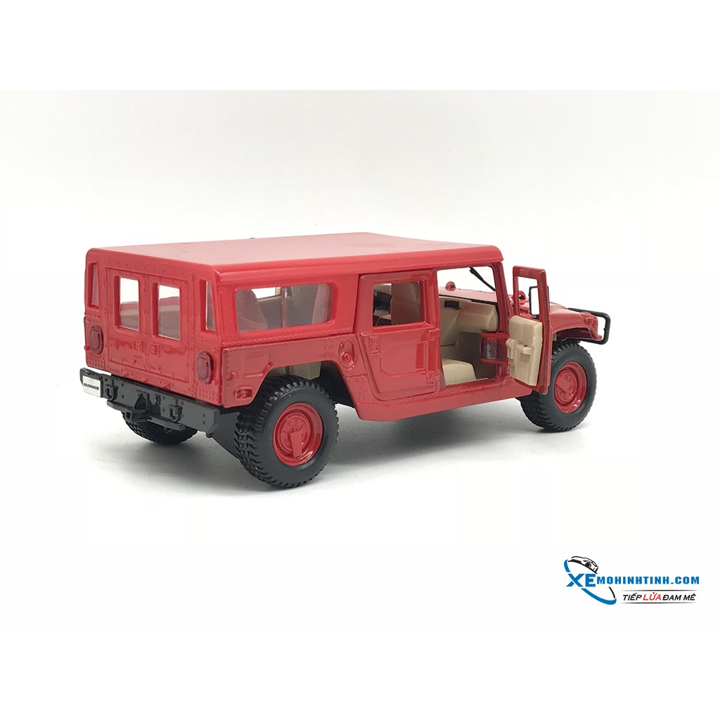 Xe Mô Hình Hummer 4 cửa Wagon 1:24 Maisto ( Đỏ )