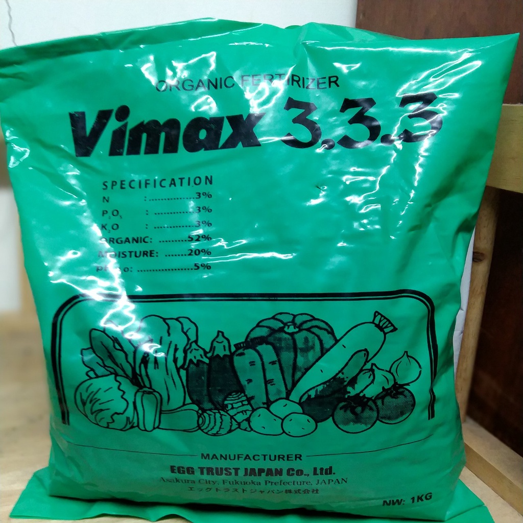 Phân bón hữu cơ Nhật  3.3.3 1kg/gói | Chuyên dùng cho nhiều loại cây | Japan organic fertilizer 3.3.3