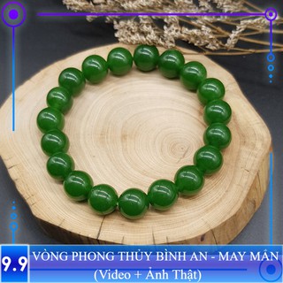 Vòng tay Phong thủy Xanh lá may mắn, tài lộc, bình an phù hợp Nam Nữ Mệnh Mộc, Hỏa - Đủ size 8,10 ly (mm)