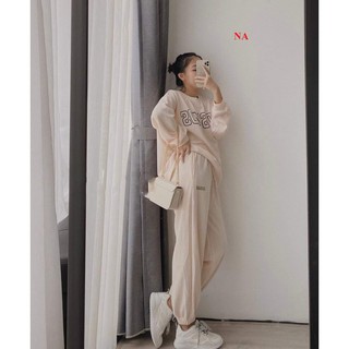 Sét bộ thu đông nữ dài tay quần bom dáng thụng cao cấp