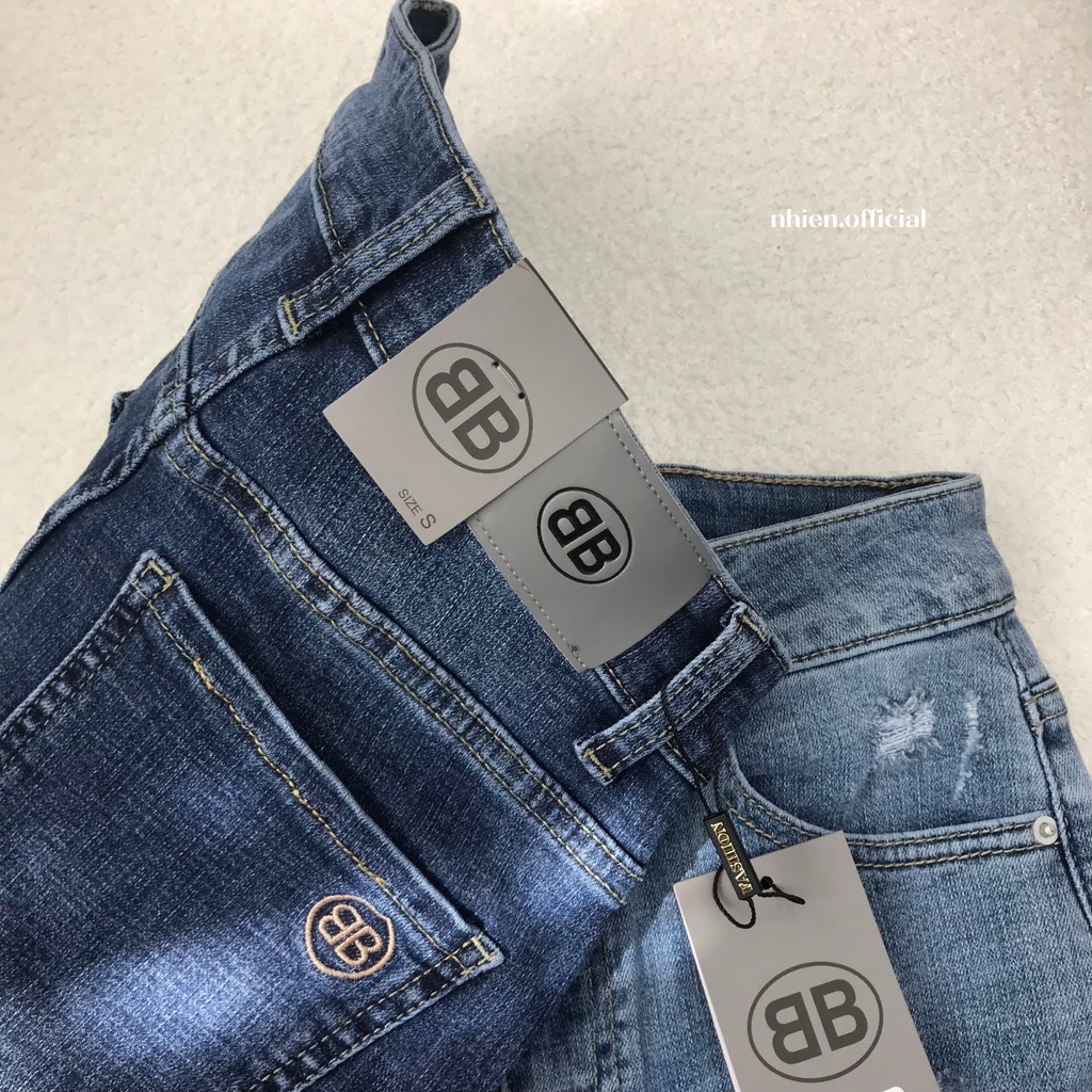 Quần jean nữ baggy rách Nhienvintage_BQ14