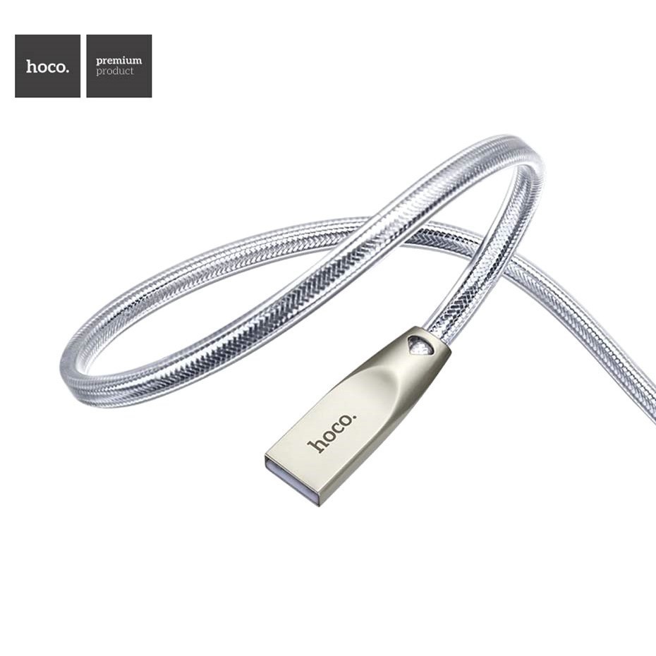 Cáp Sạc Cao Cấp Hoco U9 Micro USB / Type C dài 1.2 Mét- Đèn Led Hiện Thị thông Minh -  Chống Rối Chống Gãy