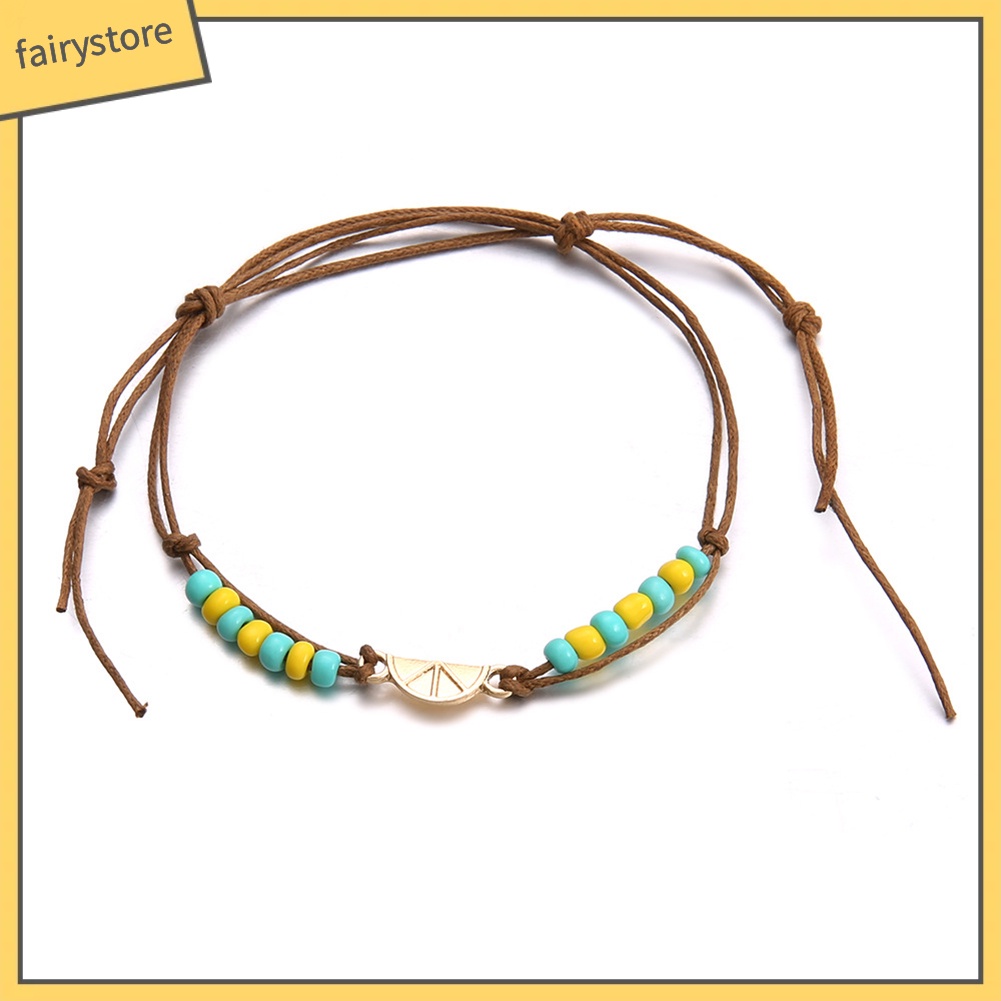 Set 4 lắc chân nữ nhiều màu thời trang biển