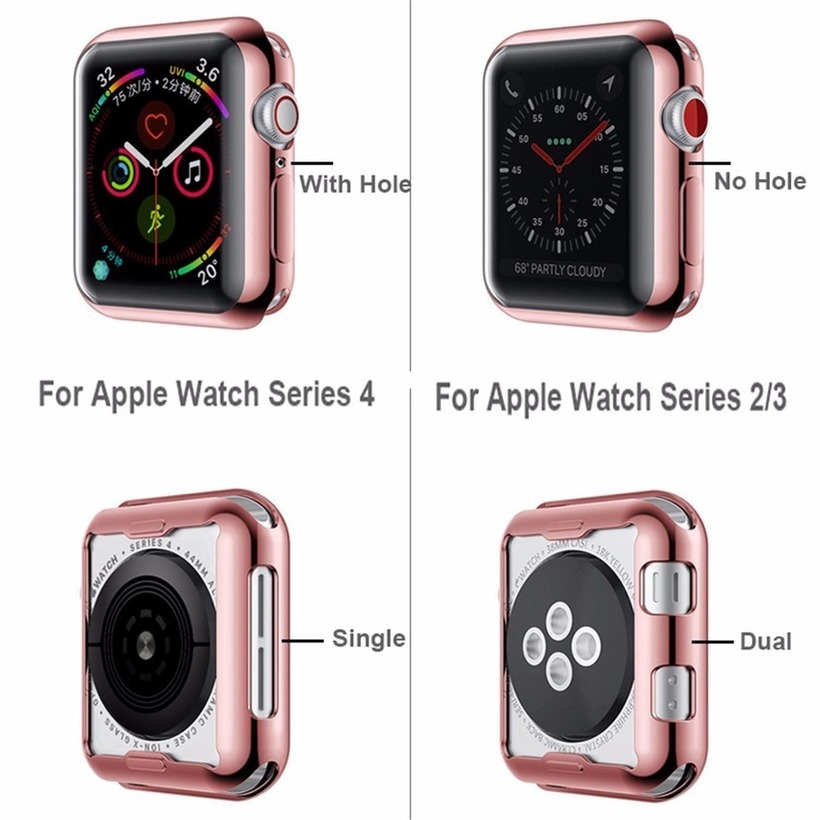 Ốp Bảo Vệ Mặt Đồng Hồ Thông Minh Apple Watch Series 6 SE 5 4 3 2 1 Kích Thước 42mm 38m 40mm 44mm