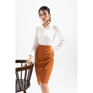 Chân váy ôm Leika xếp ly bong