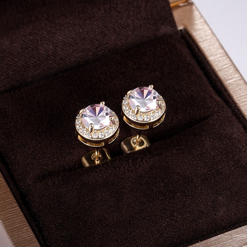 Khuyên Tai Nữ Đính Đá Pha Lê 4 Prong Cá Tính