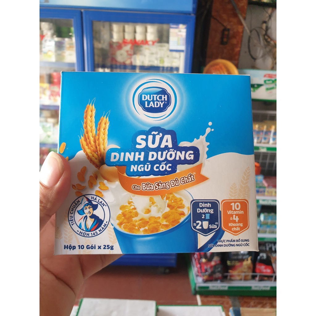 [HSD T7-2022] Dây 10 Gói Sữa Dinh Dưỡng + Ngũ Cốc Dutch Lady 25g/gói