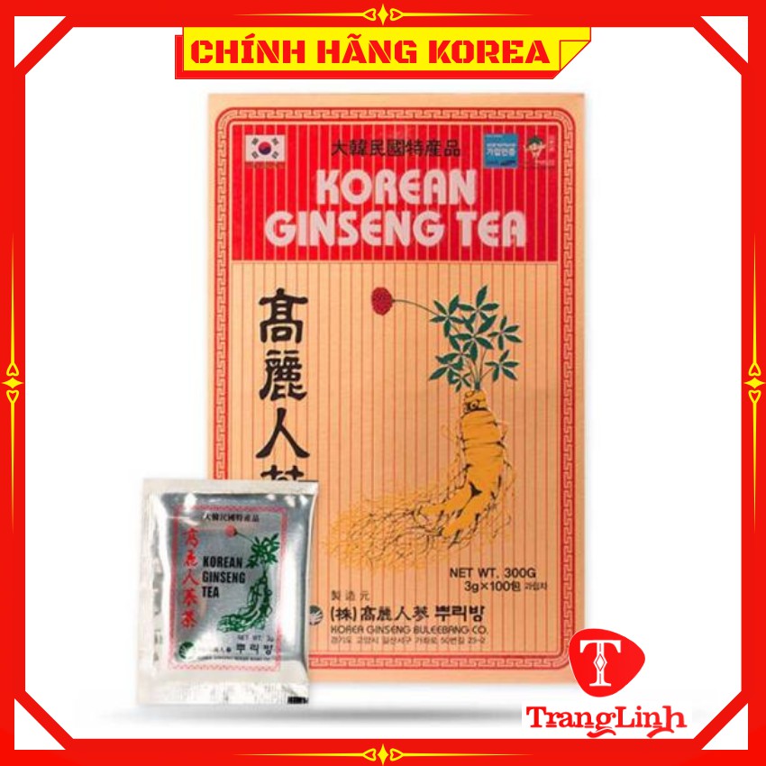 Trà hồng sâm hàn quốc Buleebang - Trà sâm chính hãng hộp 100 gói - tranglinhkorea