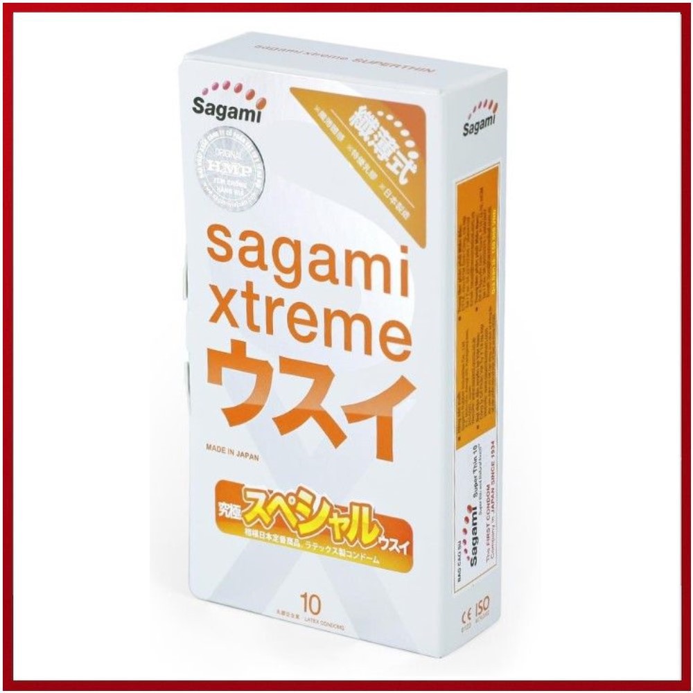 [CHÍNH HÃNG] Bao Cao Su Sagami Super Xtreme Siêu Mỏng Chính Hãng Xuất Xứ Nhật Bản - [Hộp 10c]