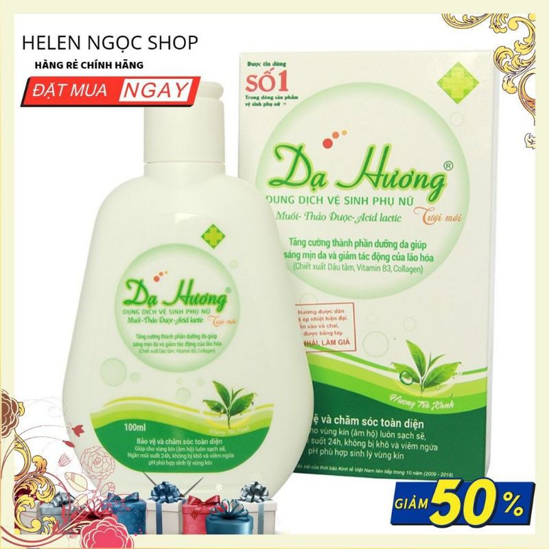 Dung dịch vệ sinh - Dạ Hương trà xanh, lavender, muối và thảo dược/ dạ hương Teen cho bạn gái  100ml/120ml