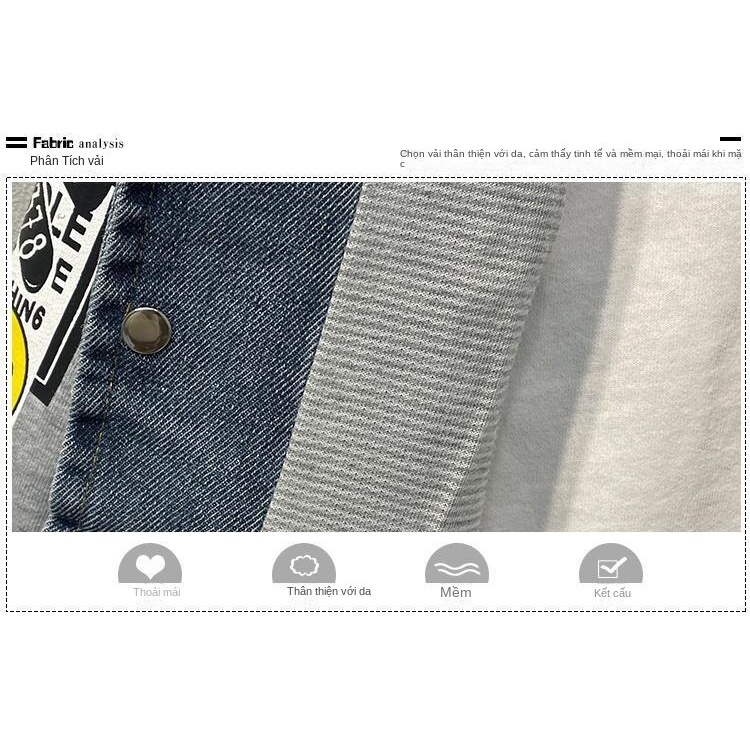 Áo Khoác Bóng Chày Chất Liệu Denim Phong Cách Mới Cho Bé Trai