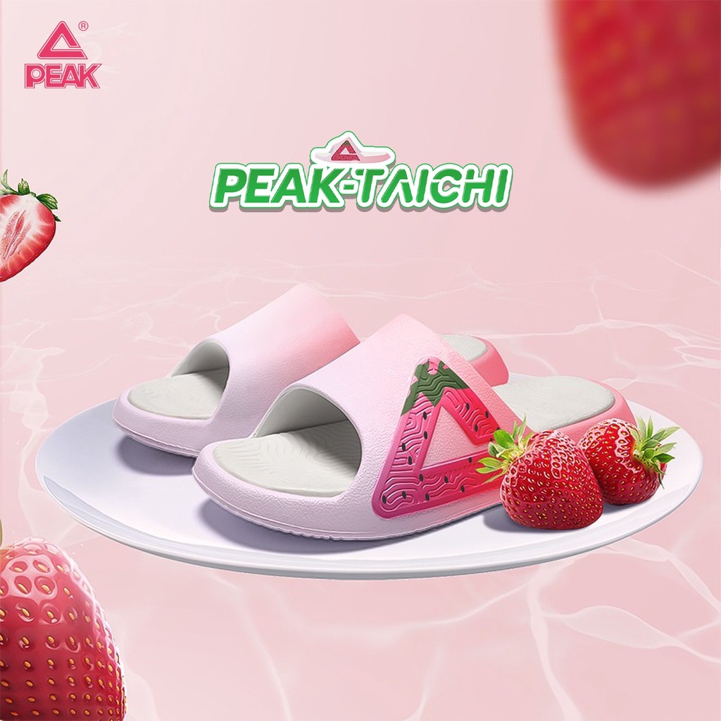 Dép thể thao PEAK Taichi Slippers ET23537L - Phiên bản giới hạn đặc biệt Dâu Tây