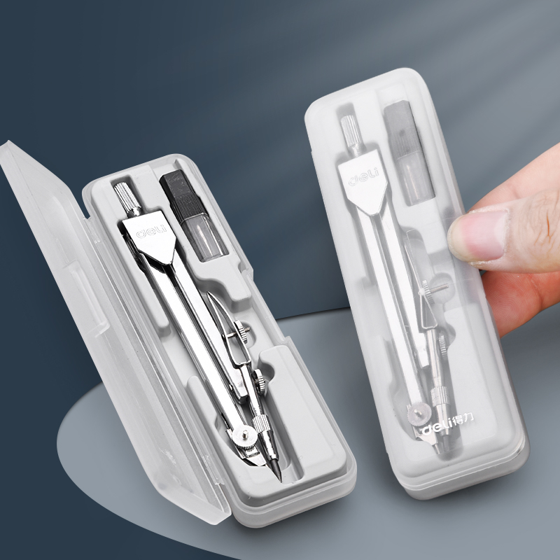 Deli Set compa Deli làm từ kim loại vẽ hình học tiện dụng