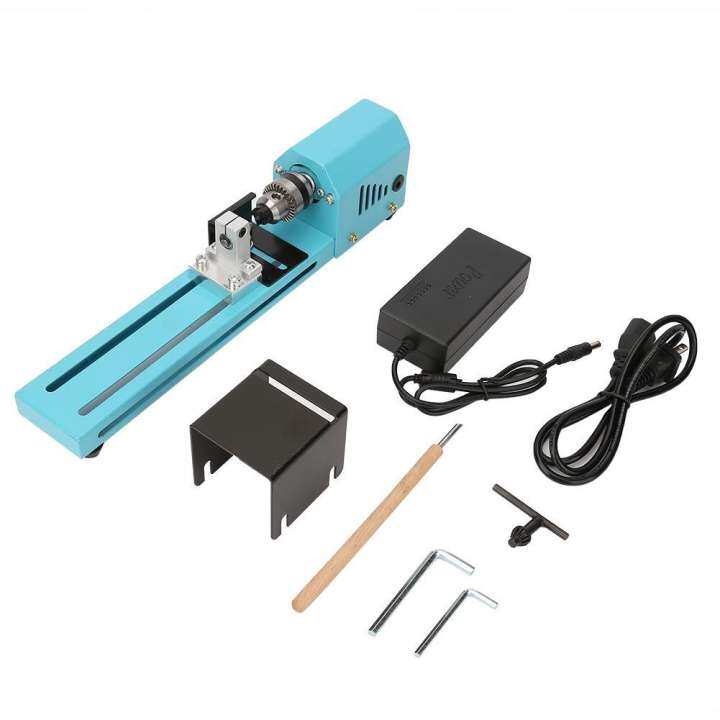 máy Tiện Mini Tự Làm Máy Mài Đục Lỗ Điện Thu Nhỏ Máy Tiện Gỗ Tự Làm Phích Cắm CN 220V