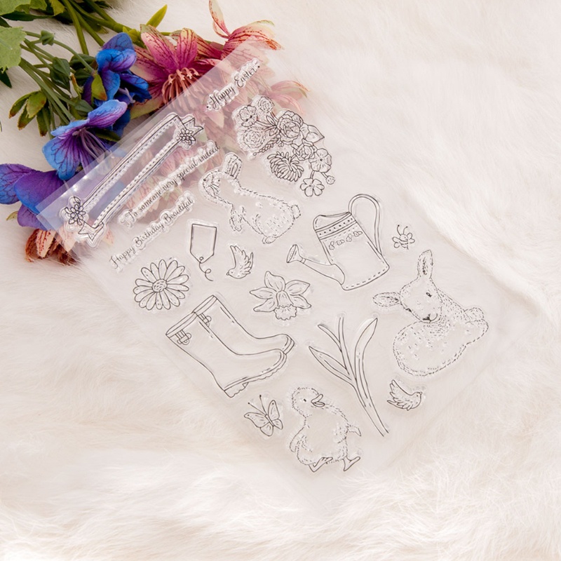 Khuôn Cắt Giấy Làm Từ Kim Loại Hình Thỏ Phục Sinh Trang Trí Scrapbook