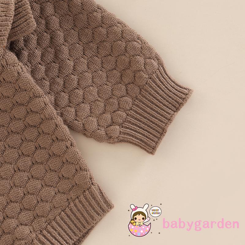 Bộ Áo Liền Quần Tam Giác Tay Dài Phối Bèo Cổ Tròn Thời Trang Cho Bé Gái 0-24 Tháng Tuổi