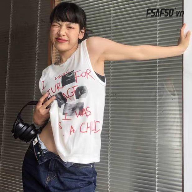 Áo Hai Dây Họa Tiết Kẻ Sọc Phong Cách Retro Thời Trang Mùa Hè Cho Nữ