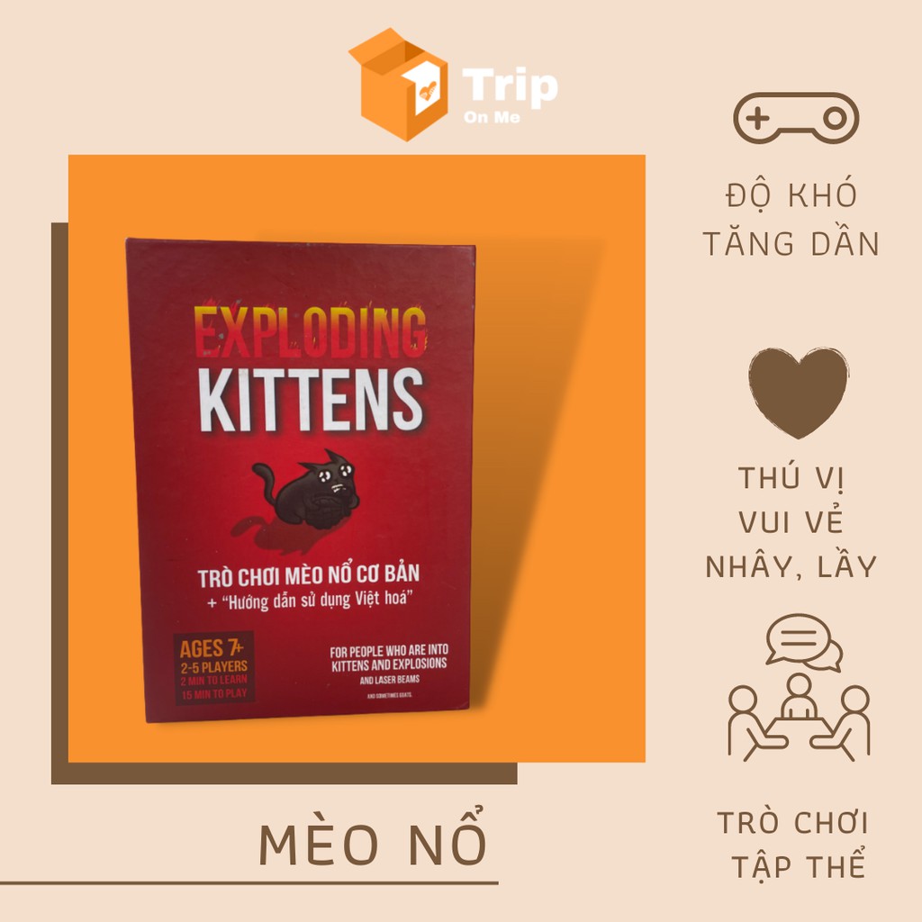 Mèo Nổ - Boardgame Exploding Kittens tiếng việt (bản cơ bản)