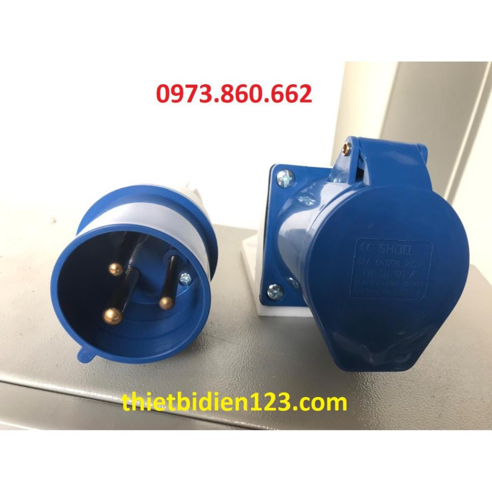 Bộ phích cắm - ổ cắm công nghiệp 3 chấu 32A -TBĐ