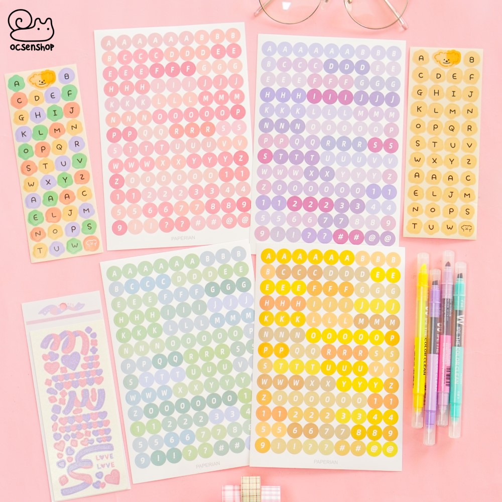 Alphabet sticker Paperian (1 tấm)