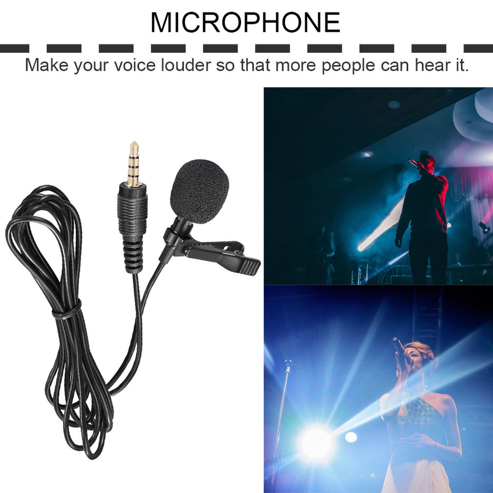 Micro Không Dây Mini Có Kẹp Gắn Điện Thoại Thông Minh Dùng Biểu Diễn Sân Khấu