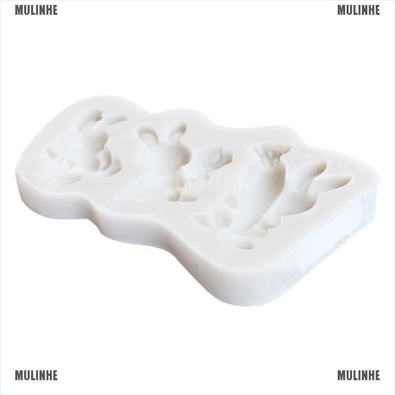 Khuôn silicone Tạo Hình Làm Bánh Kẹo Hình Thỏ Phục Sinh DIY