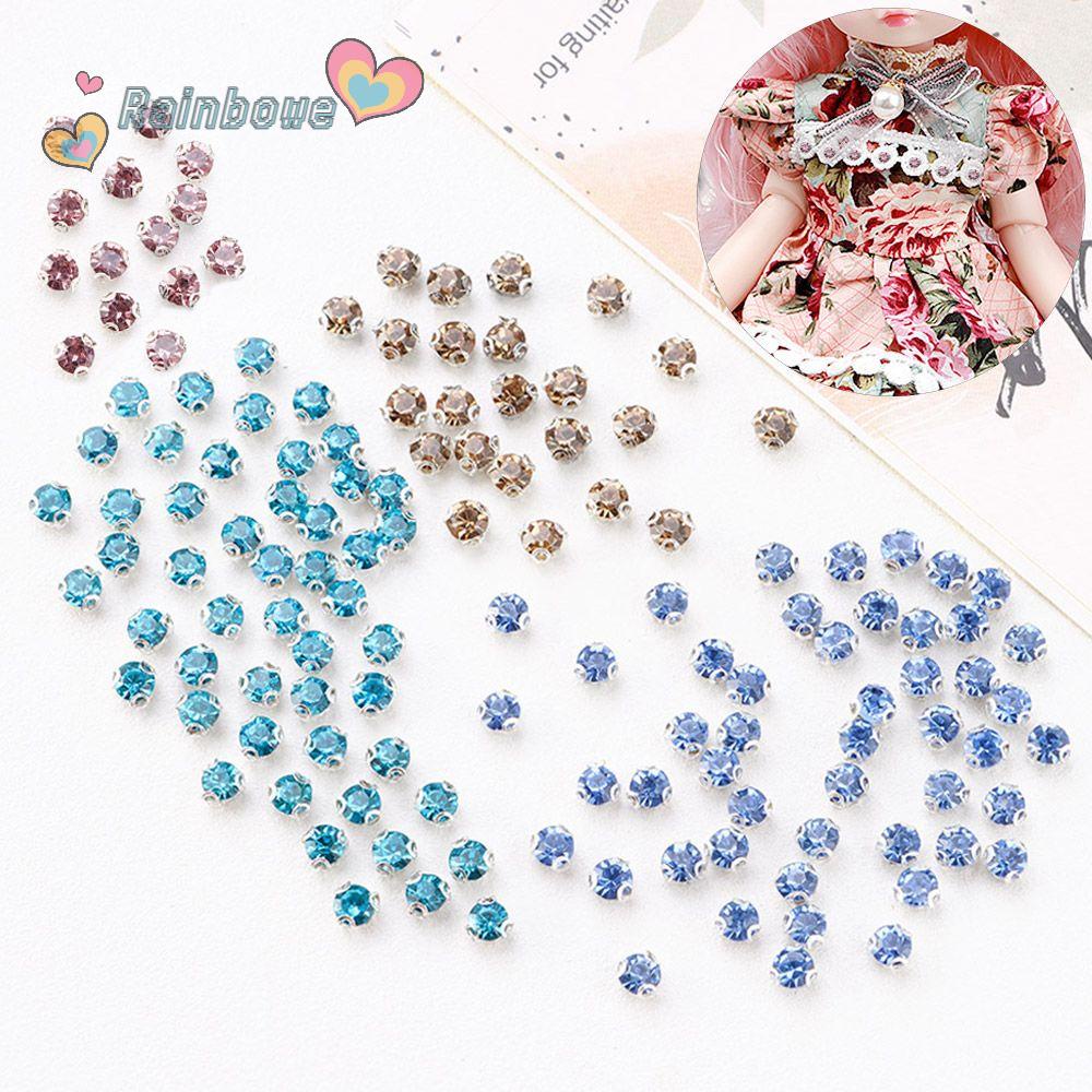 Set 50 Nút Bấm Mini Hình Cầu Vồng Dễ Thương Cho Búp Bê