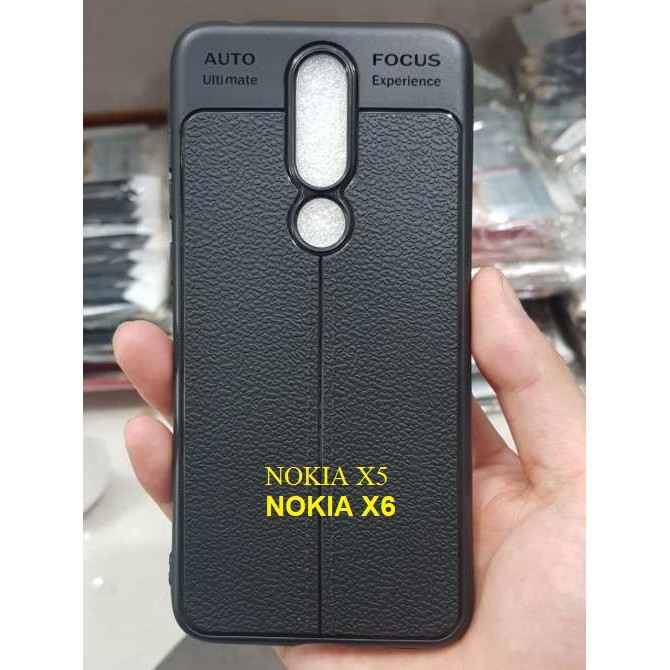 Ốp dẻo giả da autofocus Nokia X5/ 5.1 PLUS/ X6/ 6.1 PLUS