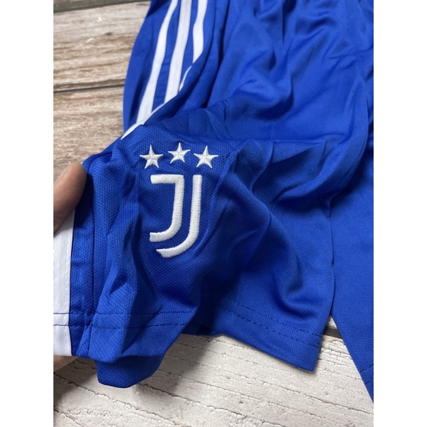 Set Bộ quần áo thể thao bóng đá nam nữ vải mè thái clb juve áo xanh 3D quần xanh logo thêu đầy đủ