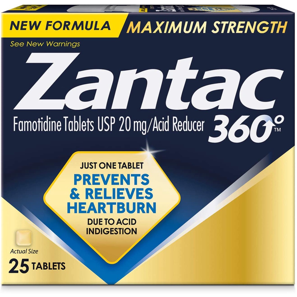 [DATE 12/2022] Zantắc 360° Maximum Strength Tablets 8, 25, 50, 90 TABLETS (8, 25, 50, 90 VIÊN)