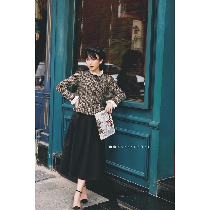 Áo khoác dạ tiểu thư Almira