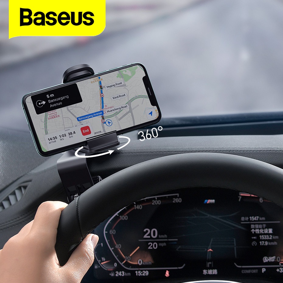 Đế giữ điện thoại dạng kẹp ngang trên xe ô tô Baseus Big Mouth Pro Car Mount