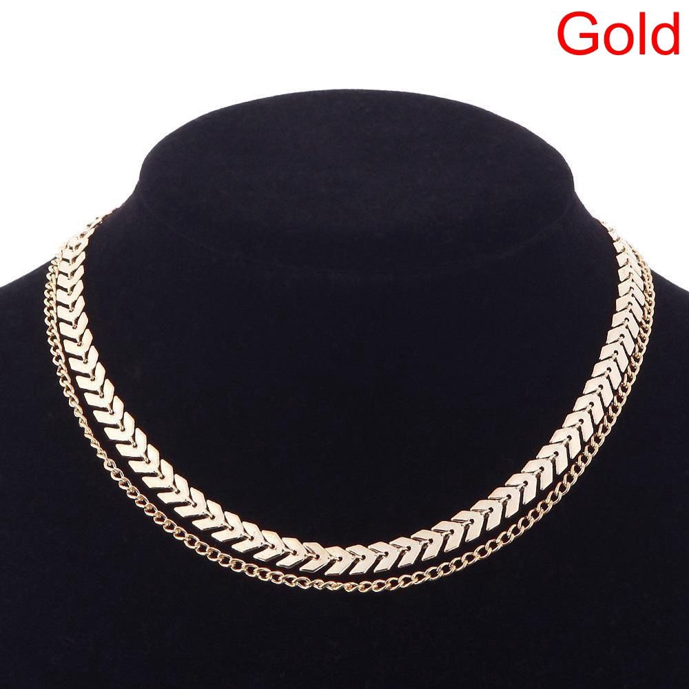 [Mã FASHIONCB232 hoàn tối đa 15K xu đơn 50K] 2 Vòng cổ choker mặt xương cá trẻ trung thời trang | BigBuy360 - bigbuy360.vn