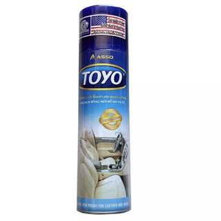 Chai xịt nội thất đánh bóng da, nhựa , vỏ xe toyo 500 ml