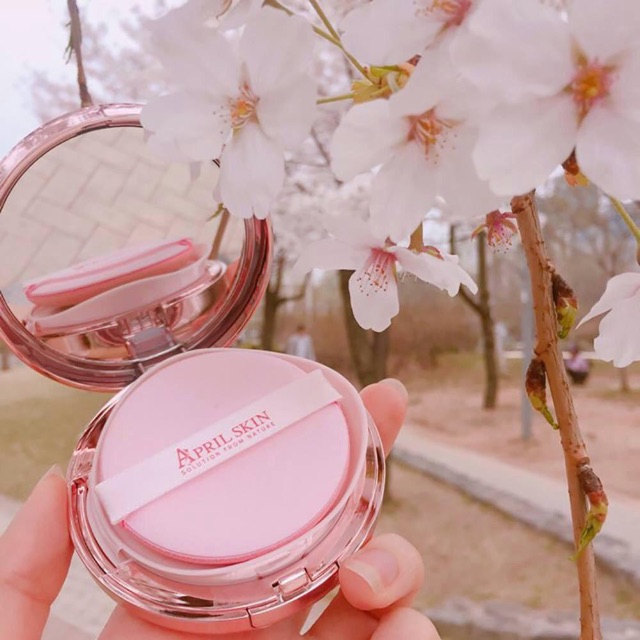 phấn nước April Skin vỏ hồng mẫu mới