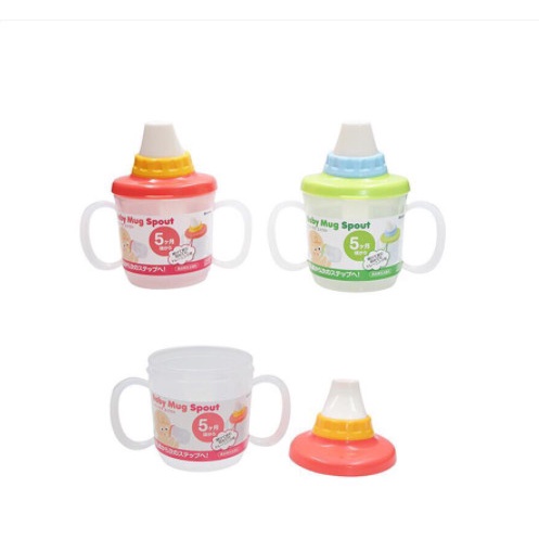 (HÀNG NHẬT) CỐC TẬP UỐNG NƯỚC CÓ TAY CẦM BABY MUG NHẬT CHÍNH HÃNG.