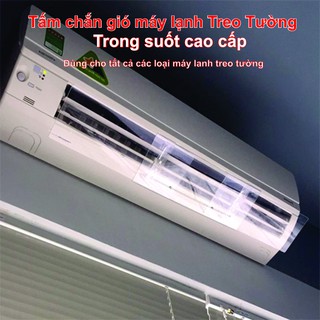 tấm chắn gió máy điều hòa treo tường trong suốt cao cấp