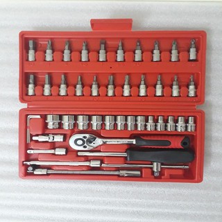 Bộ dụng cụ sửa chữa 46 món là dụng cụ hữu ích giúp bạn sửa chữa xe máy,xe đạp,ô tô hay trang trí nhà