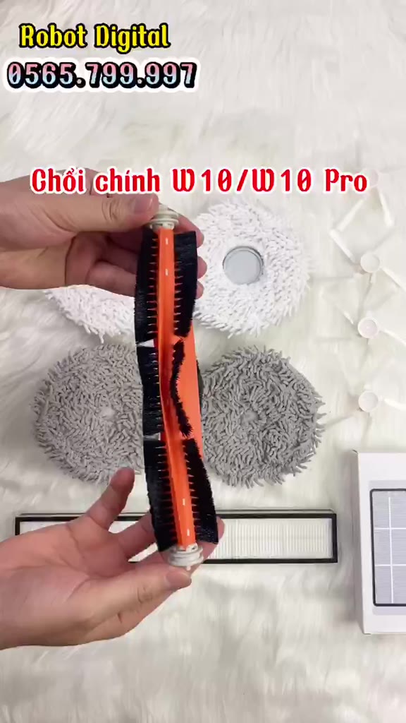 Phụ kiện Robot hút bụi lau nhà Dreame W10, W10/Pro, khăn lau, chổi cạnh, chổi chính, chổi giữa, lọc bụi, đế gắn khăn | BigBuy360 - bigbuy360.vn