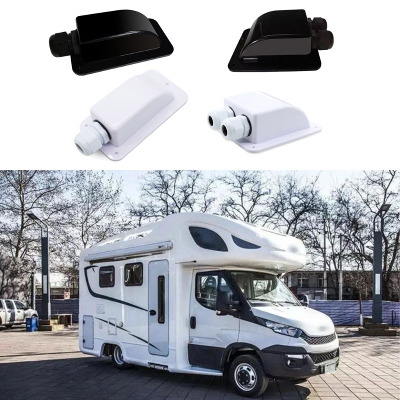 Hộp Dây Cáp Mái Nhà 1 / 2 Lỗ Bằng ABS Bền Bỉ Lắp Đặt Năng Lượng Mặt Trời Cho Tàu Thuyền RV Campervan
