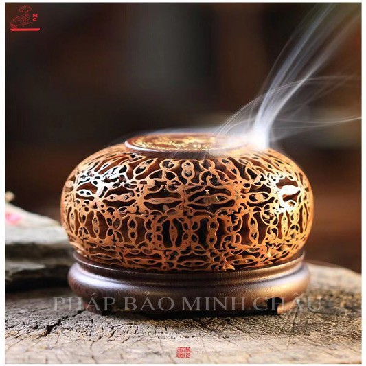 [PHÁP BẢO MINH CHÂU] LƯ XÔNG GỖ TRÒN 10CM