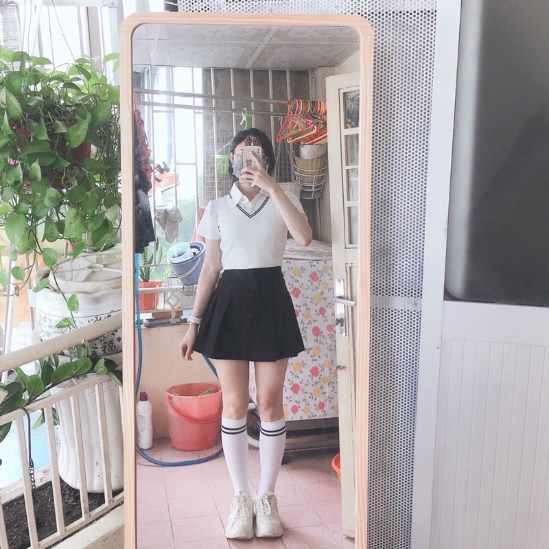 DALLA Áo gile croptop trắng (GL02B)