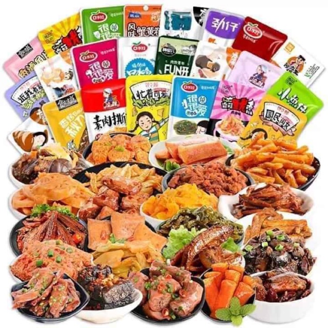 ( HÀNG SẴN)  SET 36 gói Đồ ăn vặt Trung Quốc!