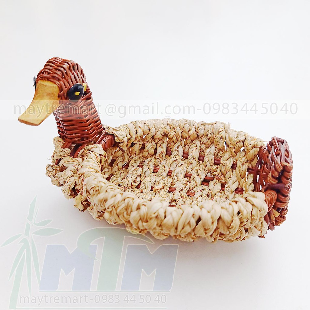 khay mây l Đĩa mây bắp hình con vịt.