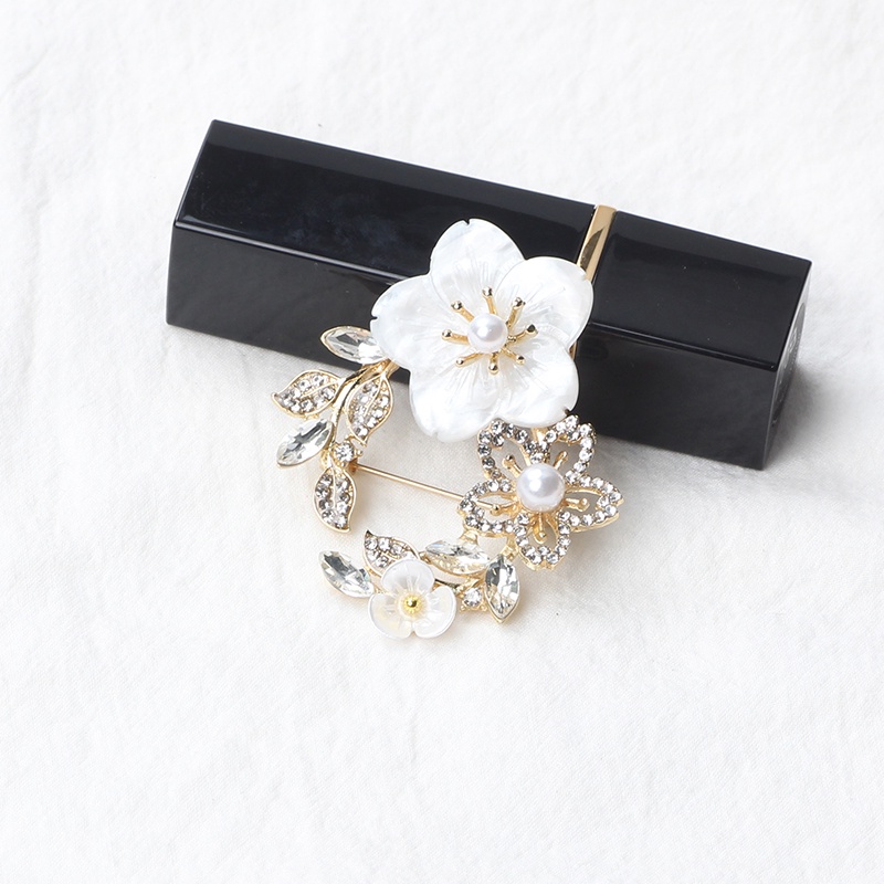 Ghim CàI ÁO HìNh Vỏ ỐC ĐíNh Kim Cương Giả ThờI Trang Cho Nữ