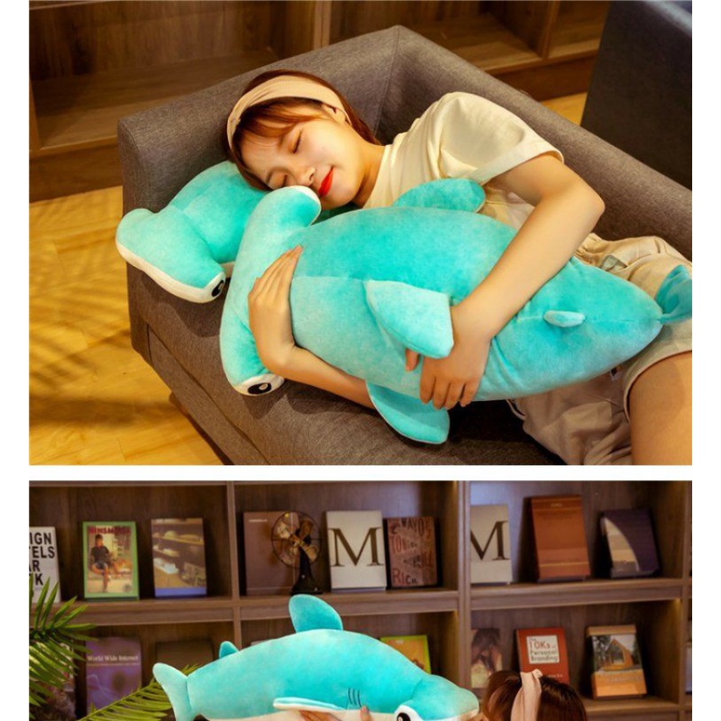 Gối Nhồi Bông Đồ Chơi Hình Cá Mập Búa Đầu Cá Mập Phong Cách Mới Sáng Tạo