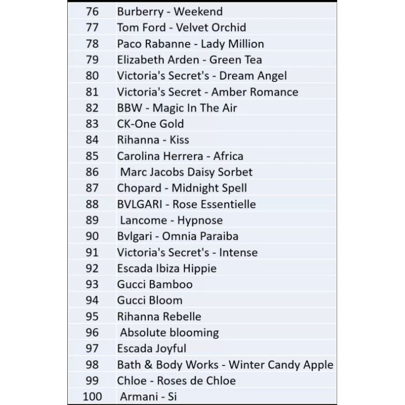 6 chai nước hoa tinh dầu Pháp