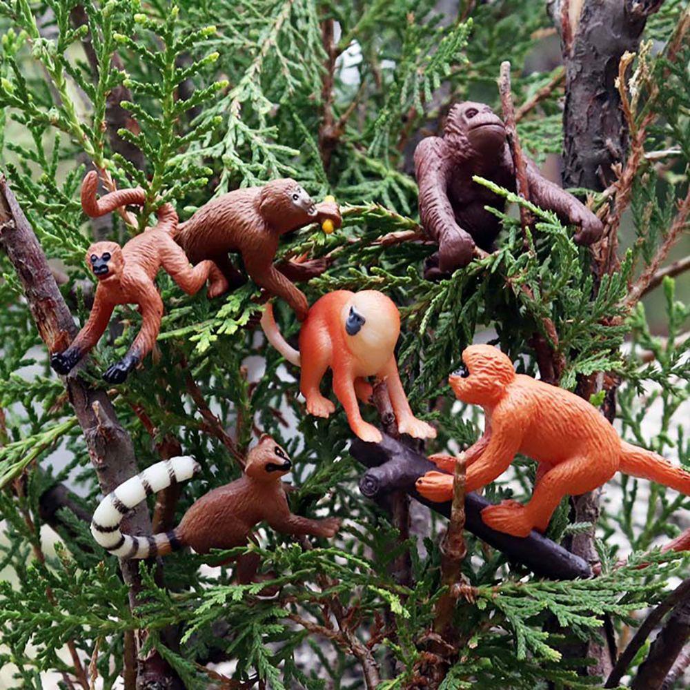 Bộ 6 Mô Hình Khỉ Đồ Chơi Sống Động